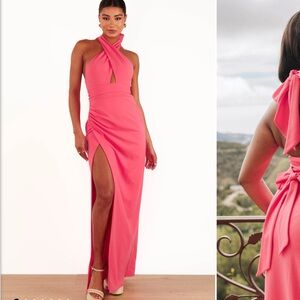 NWT Show Me Your MuMu Adele Halter Maxi Dress